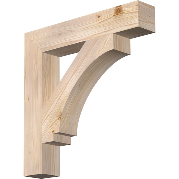 Ekena Millwork Imperial Block Smooth Bracket, Douglas Fir, 5 1/2"W x 32"D x 32"H BKT06X32X32IMP05SDF - main
